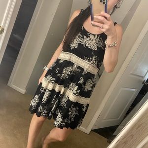 A&F Black Floral Dress